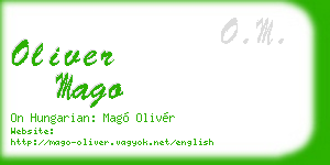 oliver mago business card